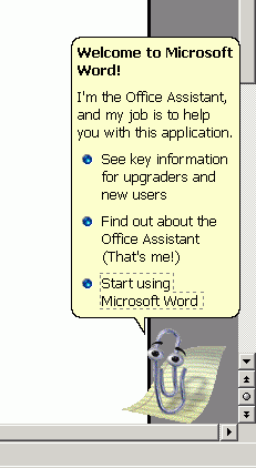 Clippy in Microsoft Word