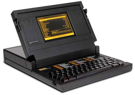 A grid compass, a very early model of a laptop computer