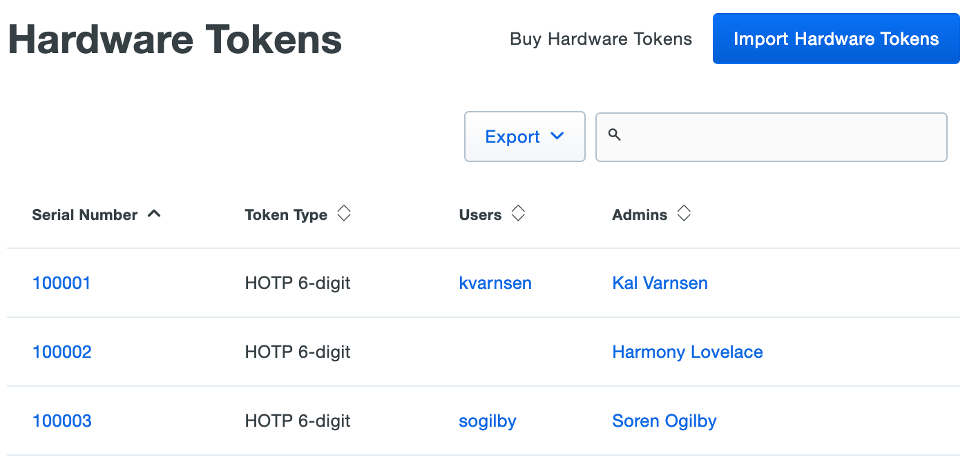 Tokens View for Owners