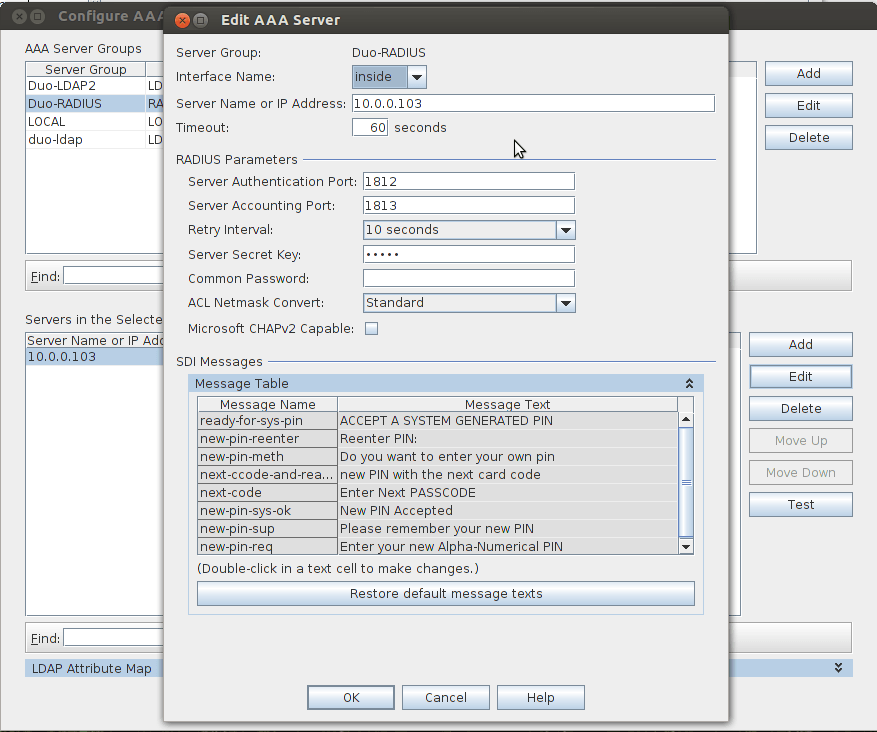 Cisco ASA Radius Server