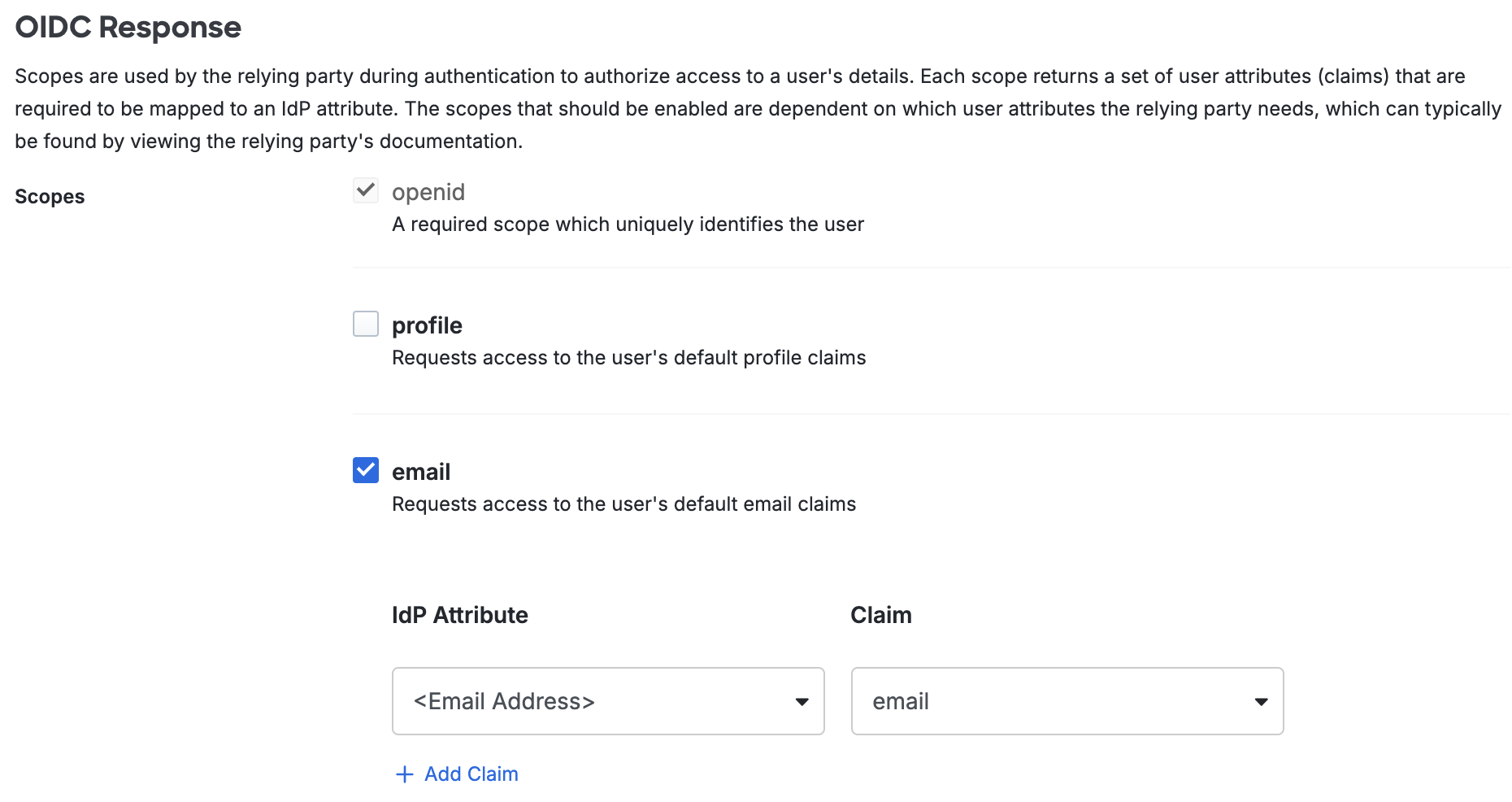 Duo Businessmap OIDC Response Section