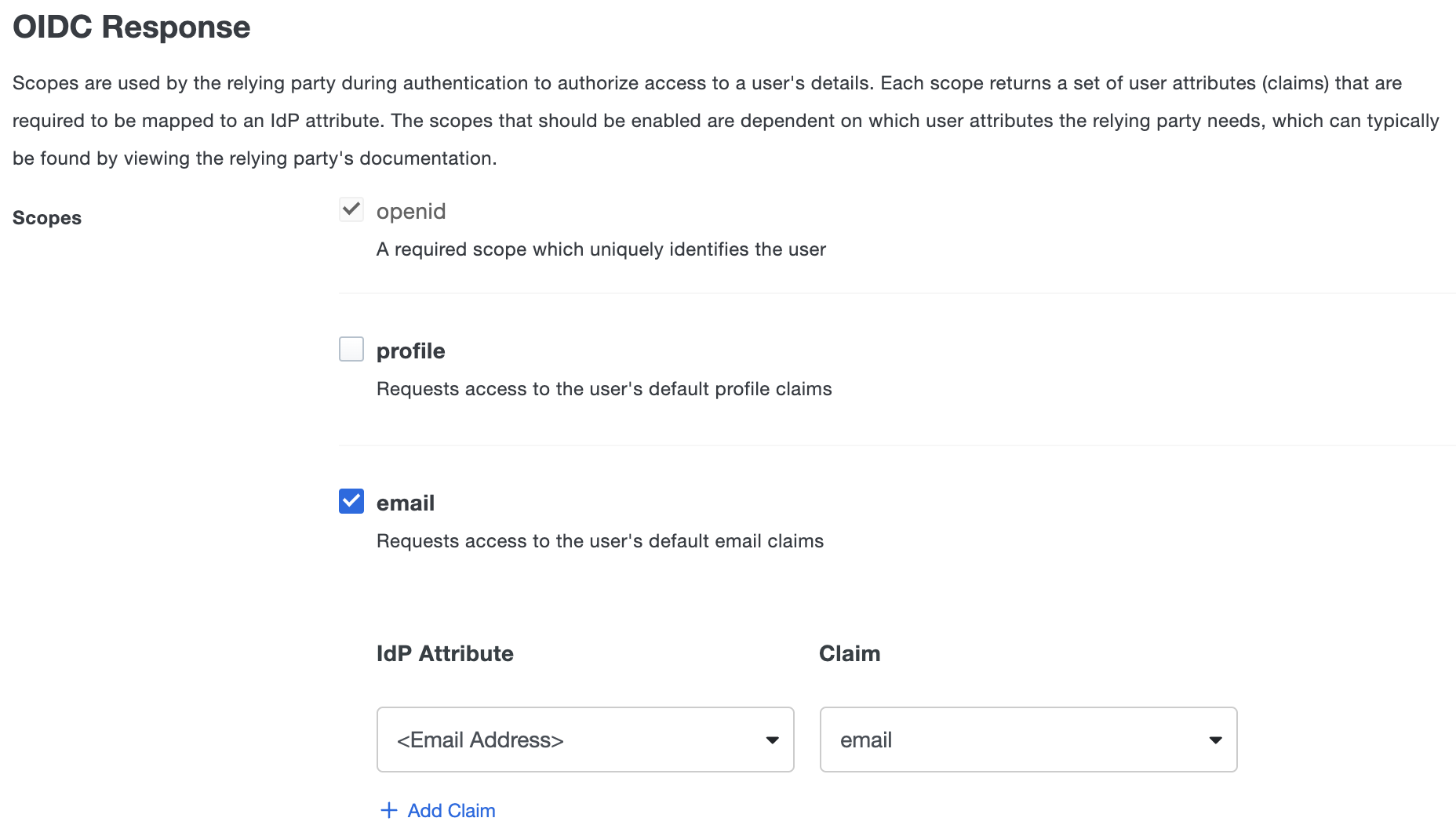 Duo ConnectWise Home OIDC Response Section