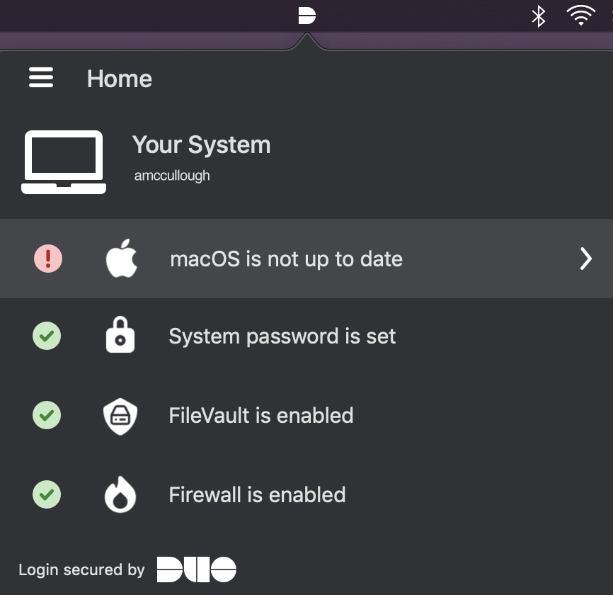 Duo Desktop Check Failed - macOS