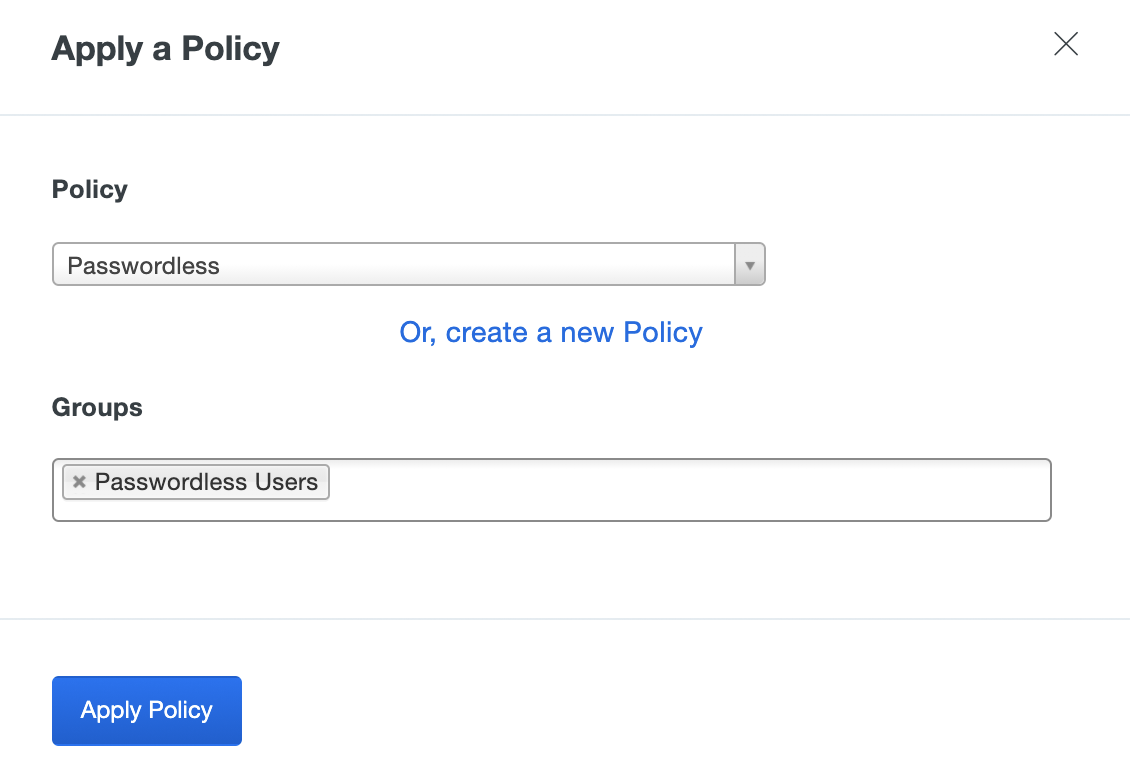 Apply the New Passwordless Group Policy