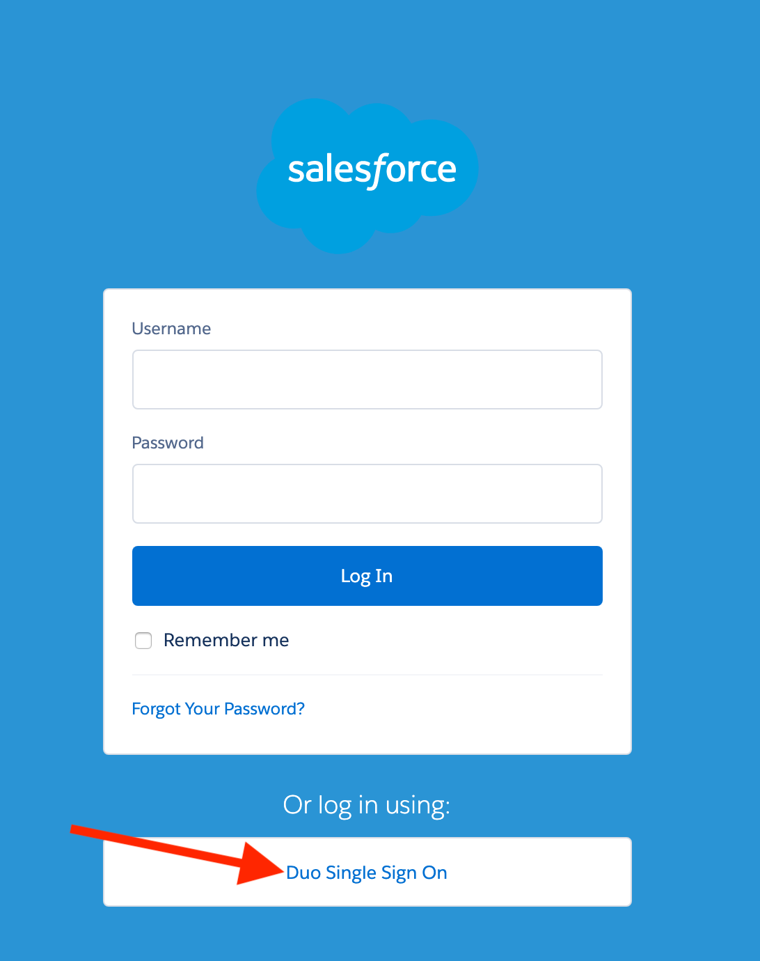 Salesforce Login Page