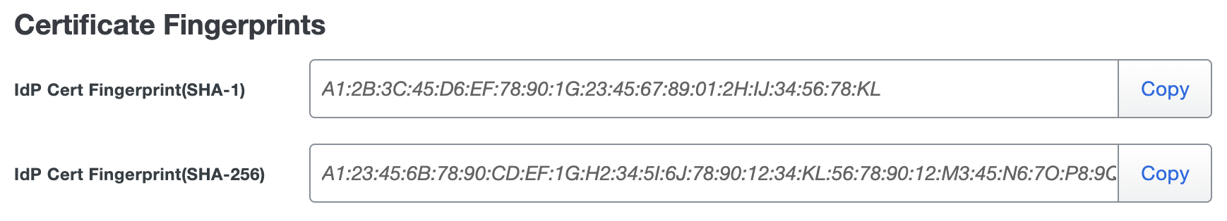 Duo KnowBe4 Certificate Fingerprints