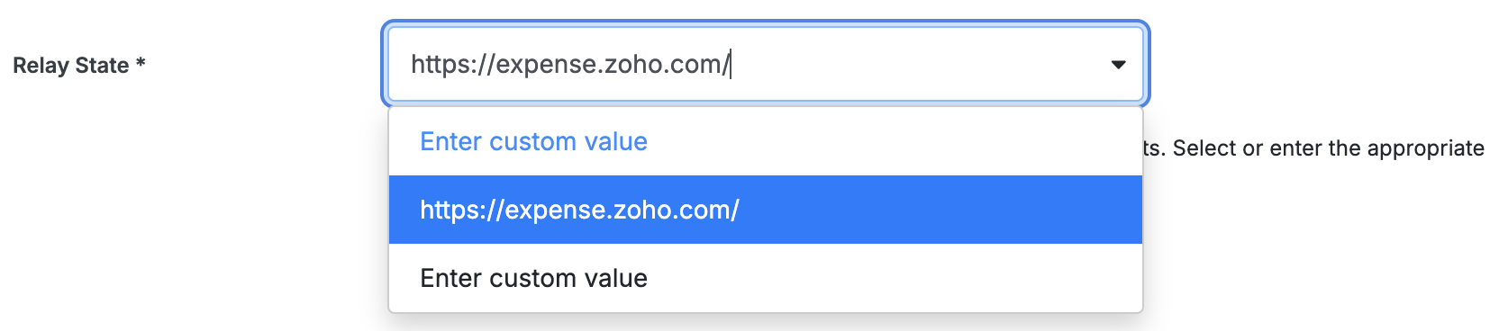 Duo Zoho Expense Relay State Field