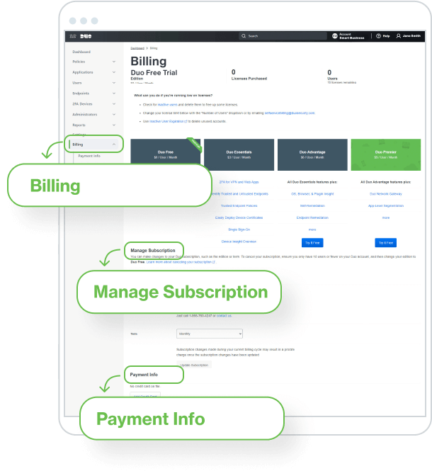 Graphic showing how to purchase Duo and the three simple steps needed to buy Duo now.